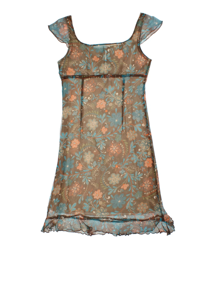 Y2K Floral Dress (Size XXS)