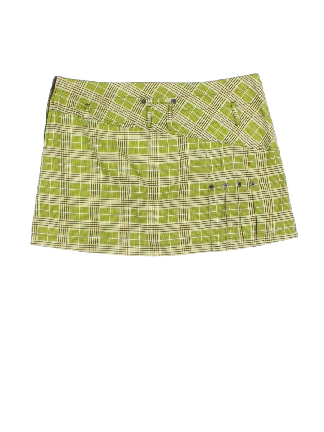Y2K Roxy Plaid Mini Skirt (Size XXL)