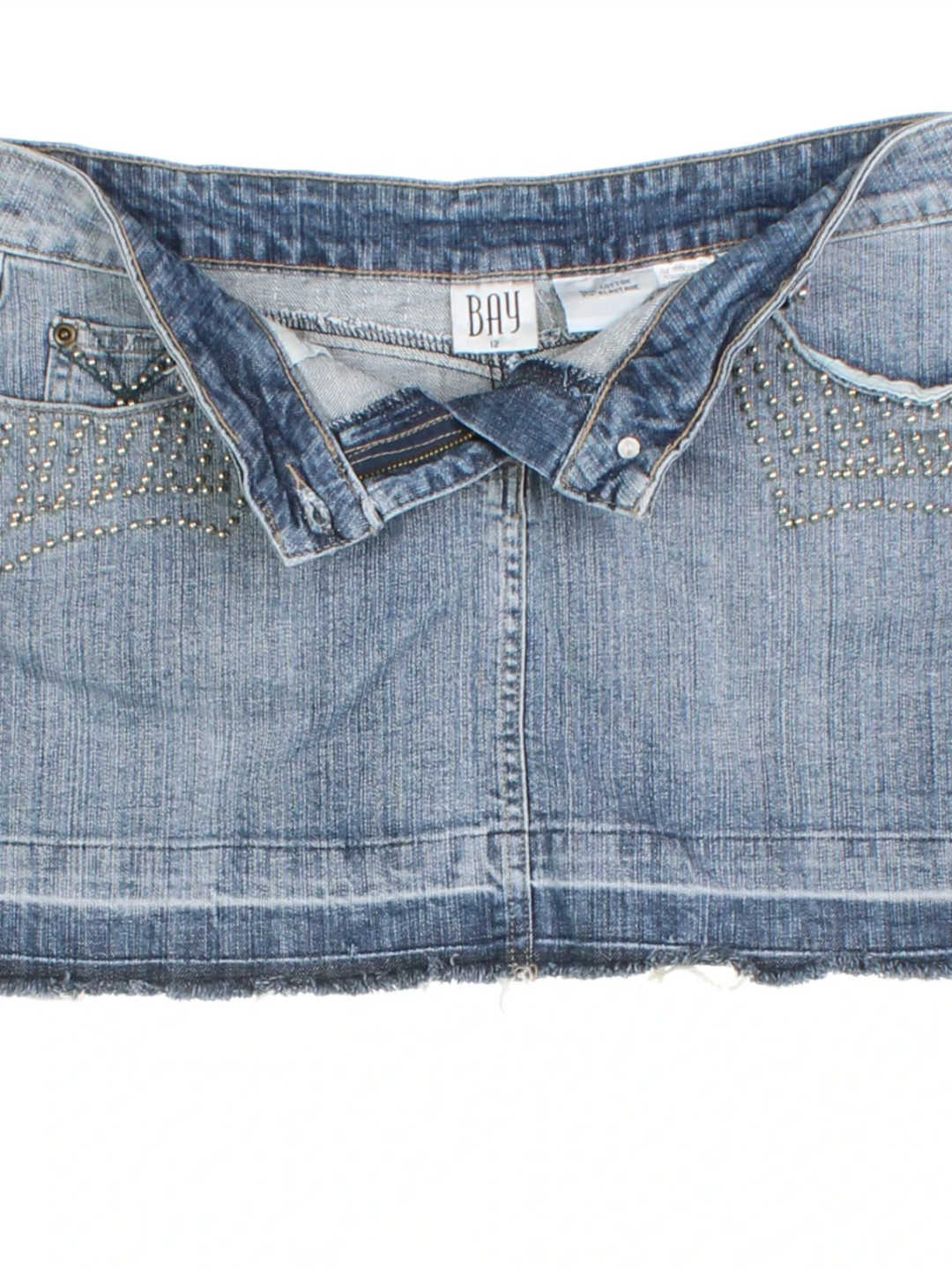 Y2K Denim Mini Skirt (Size XXL)