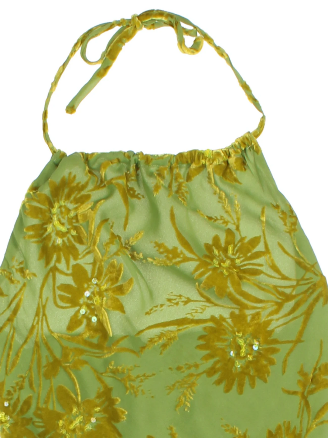 Y2K Floral Halterneck Top (Size XXS)
