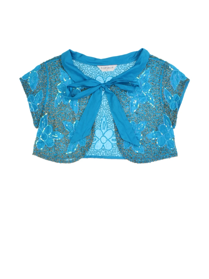 Y2K Embellished Cropped Bolero (Size XS)