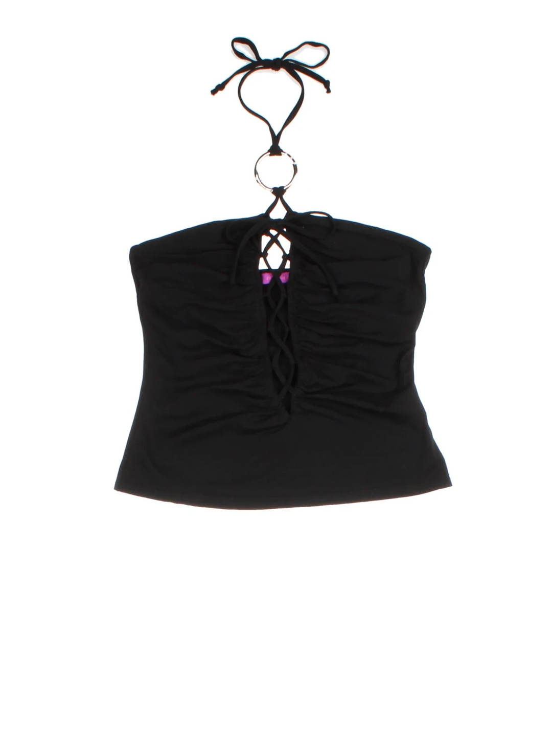 Y2K Cut Out Halterneck Top (Size XXS)