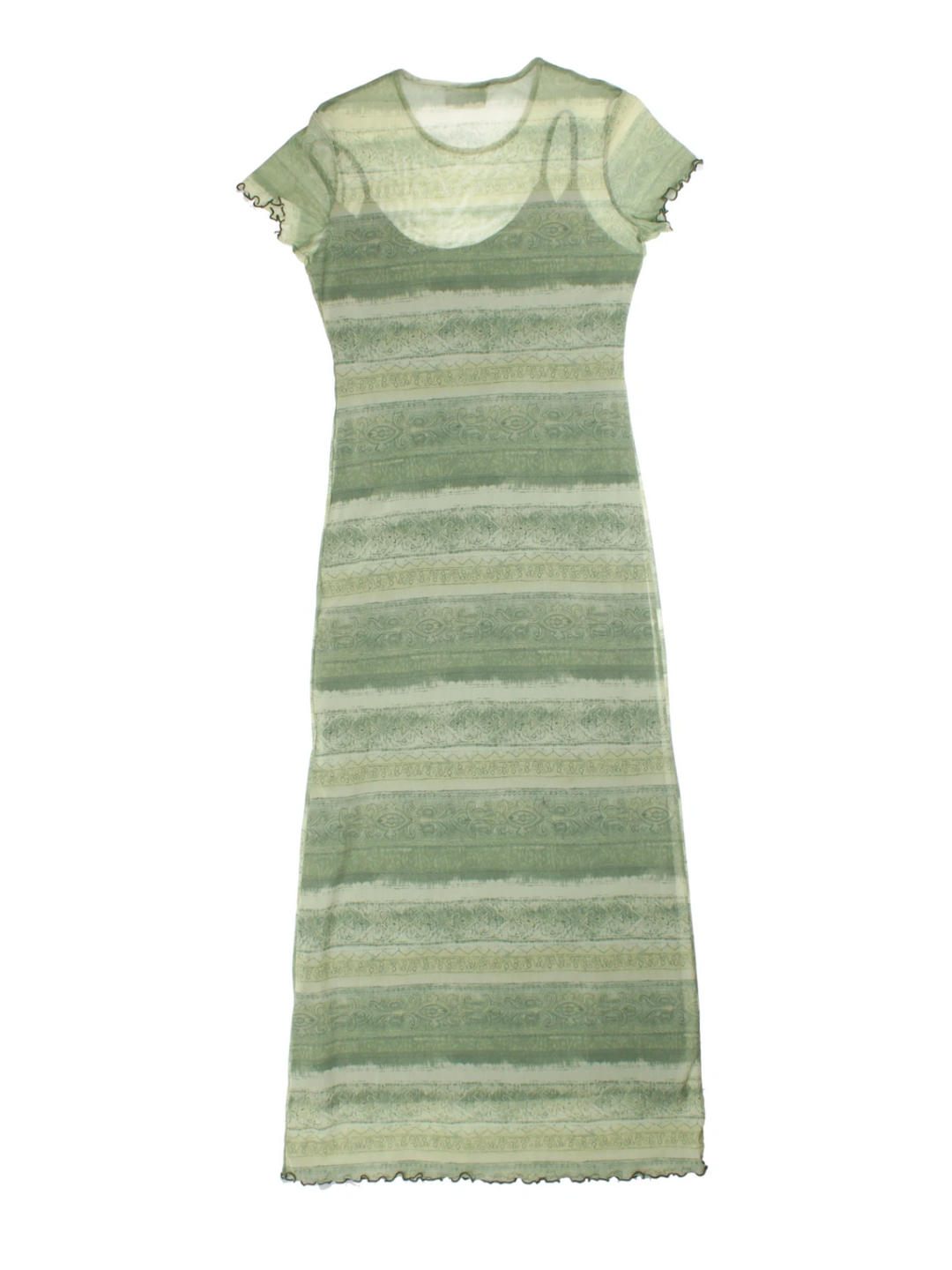 Y2K Mesh Maxi Dress (Size XXS)