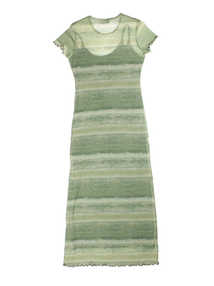 Y2K Mesh Maxi Dress (Size XXS)