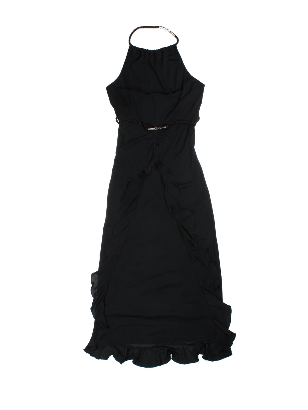 Y2K Karen Millen Halter Neck Midi Dress (Size XXS)