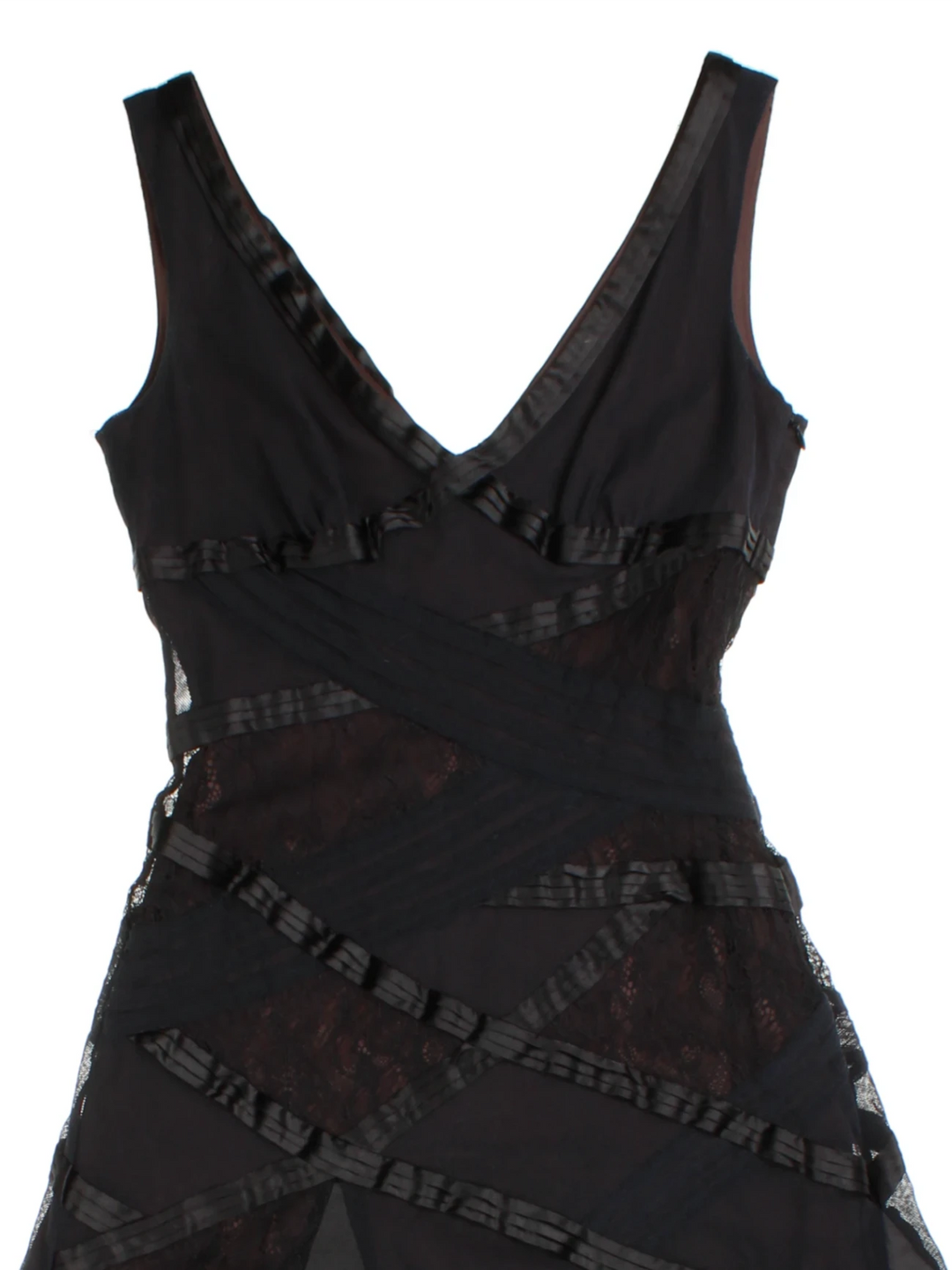 Y2K Ruffle Mesh Dress (Size XXS)