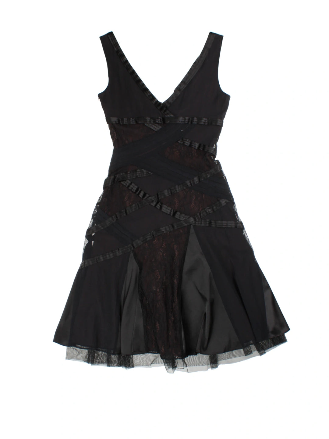 Y2K Ruffle Mesh Dress (Size XXS)