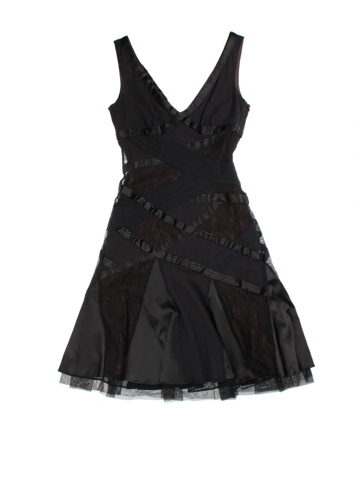 Y2K Ruffle Mesh Dress (Size XXS)
