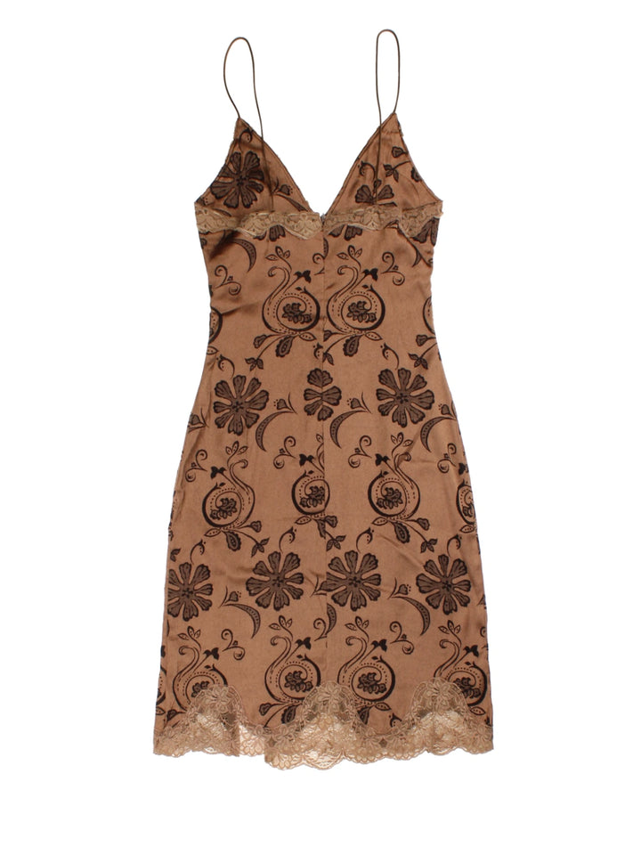Y2K Floral Mesh Midi Dress (Size XXS)