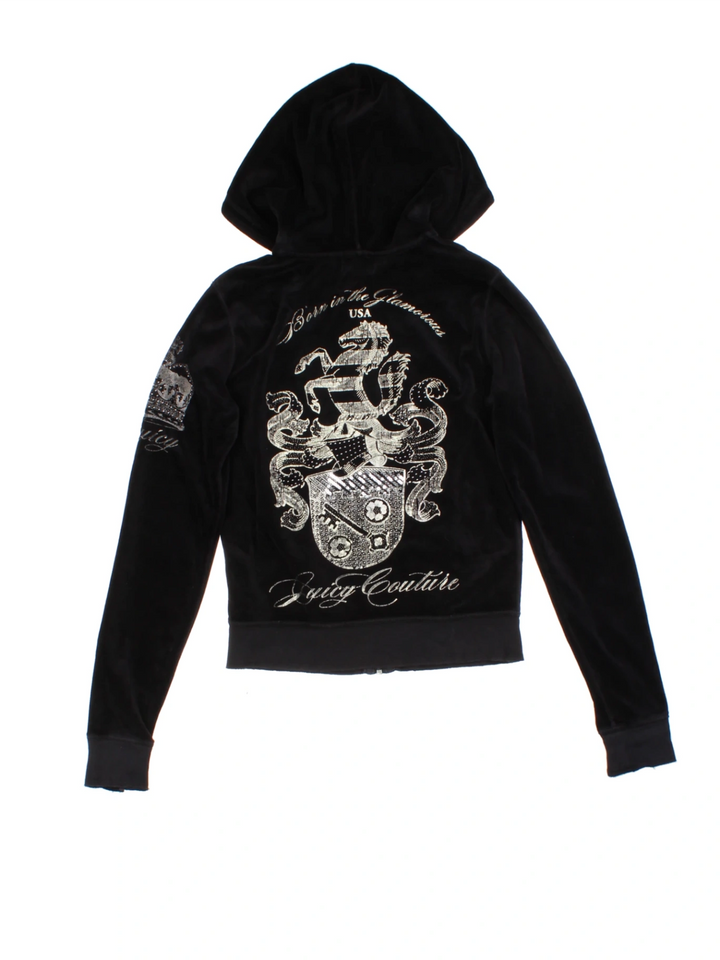 Y2K Juicy Couture Velour Hoodie (Size XS)