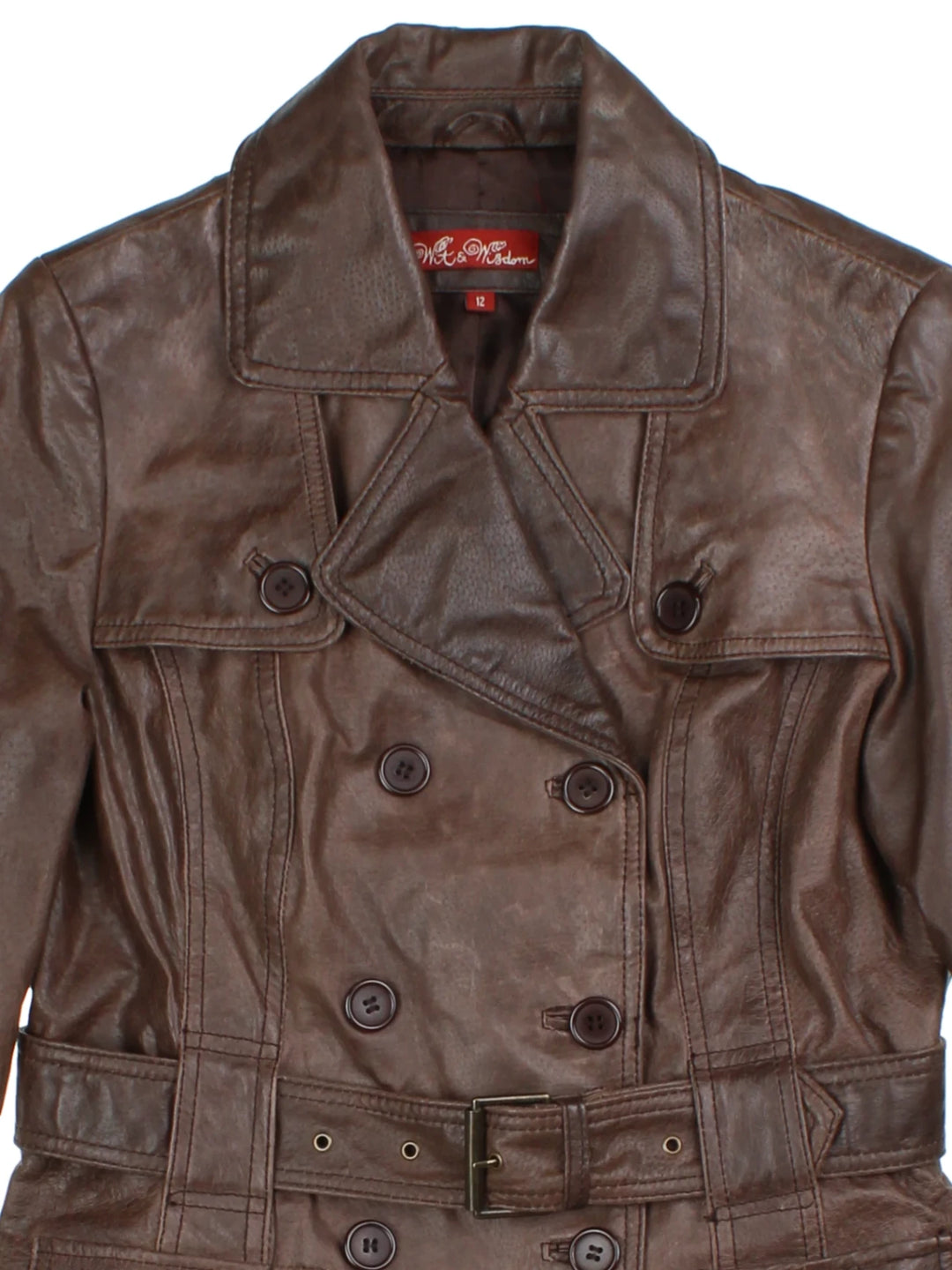 Y2K Leather Jacket (Size XS)