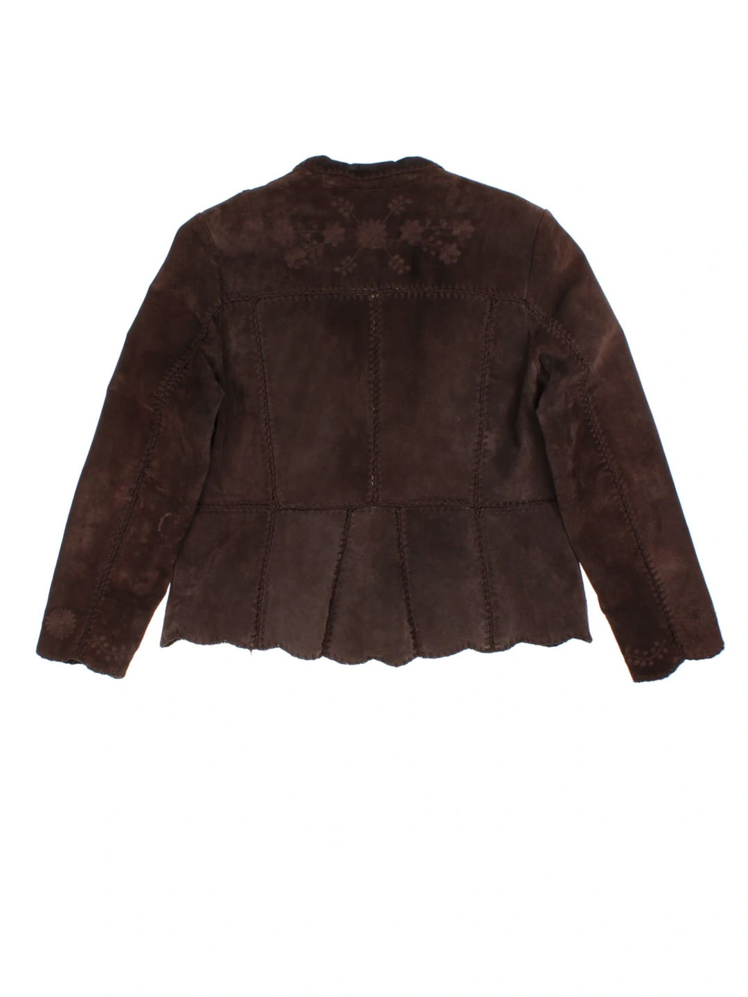 90's Embroidered Suede Jacket (Size M)