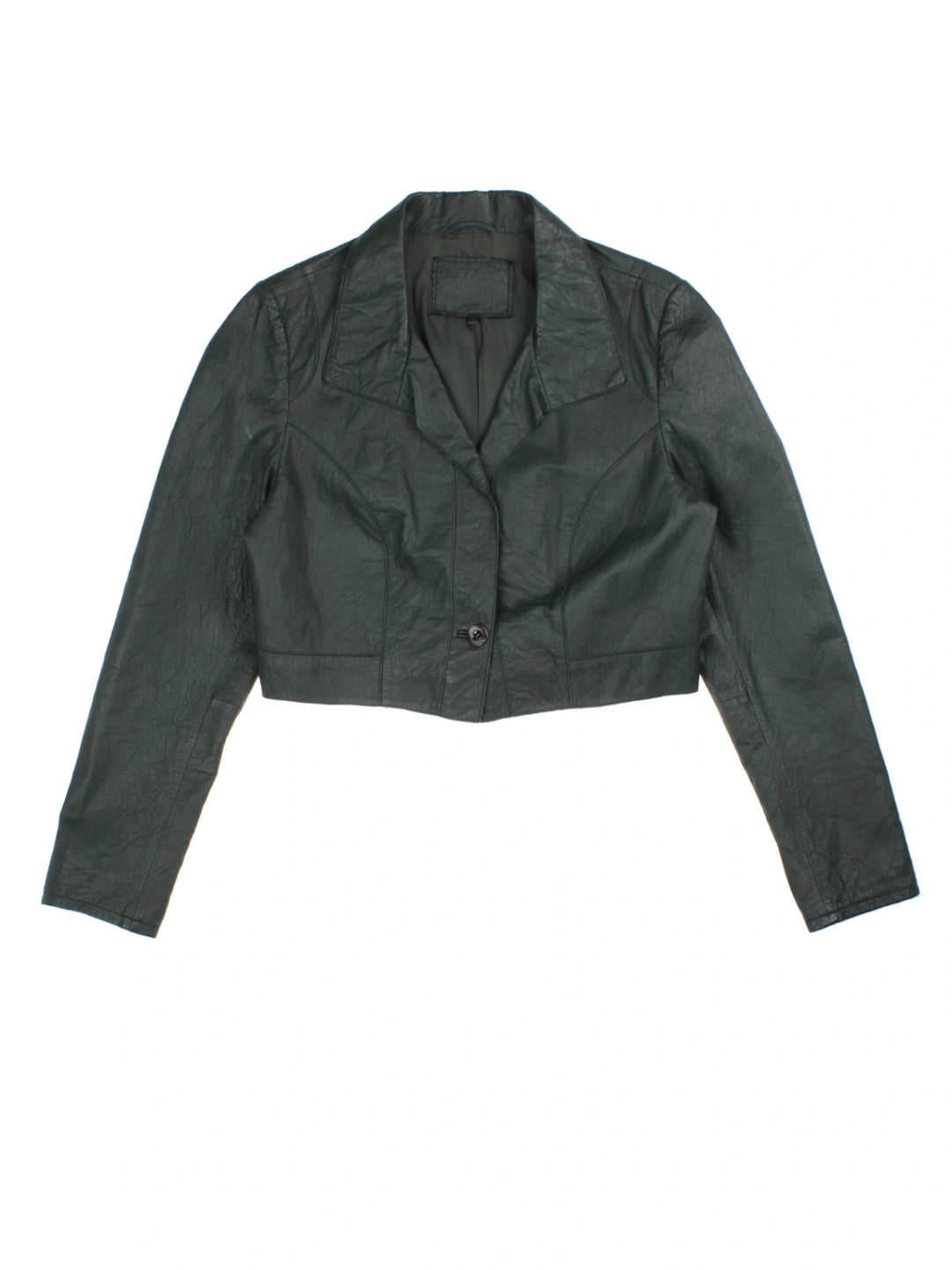 Y2K Leather Jacket (Size S)
