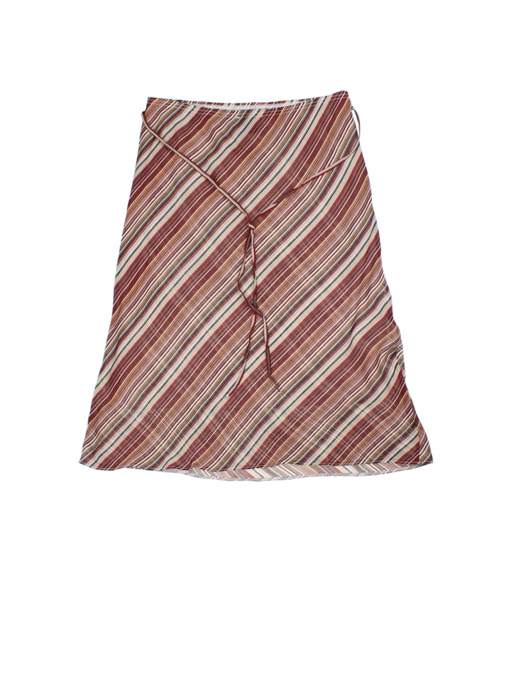 Y2K Stripe Midi Skirt (Size L)