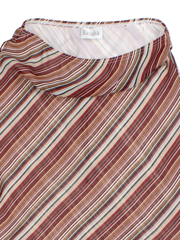 Y2K Stripe Midi Skirt (Size L)