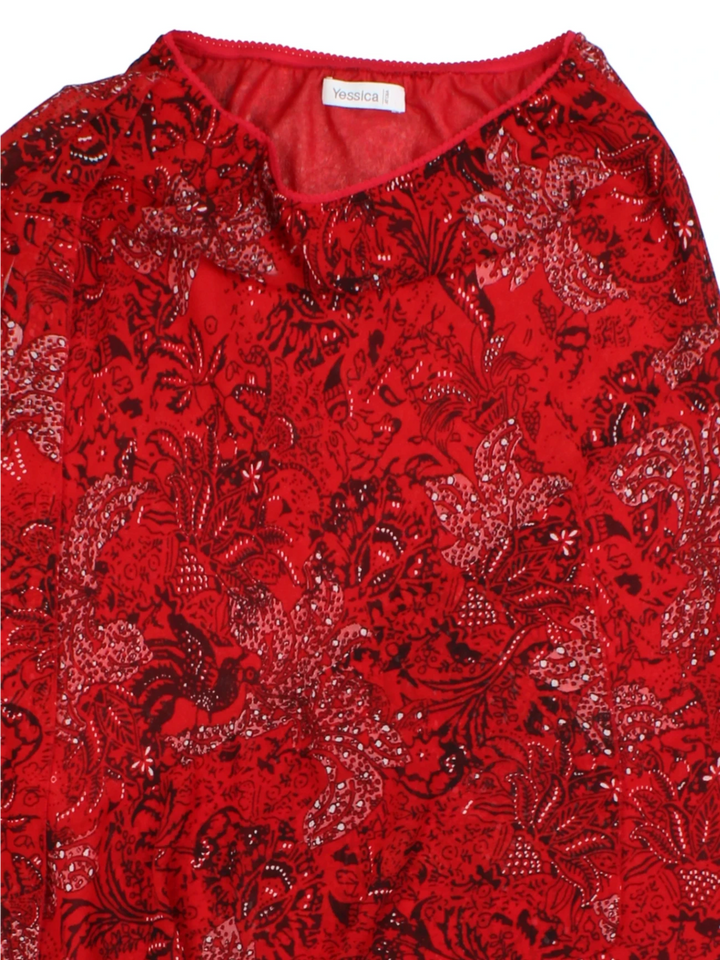 Y2K Floral Midi Skirt (Size S)