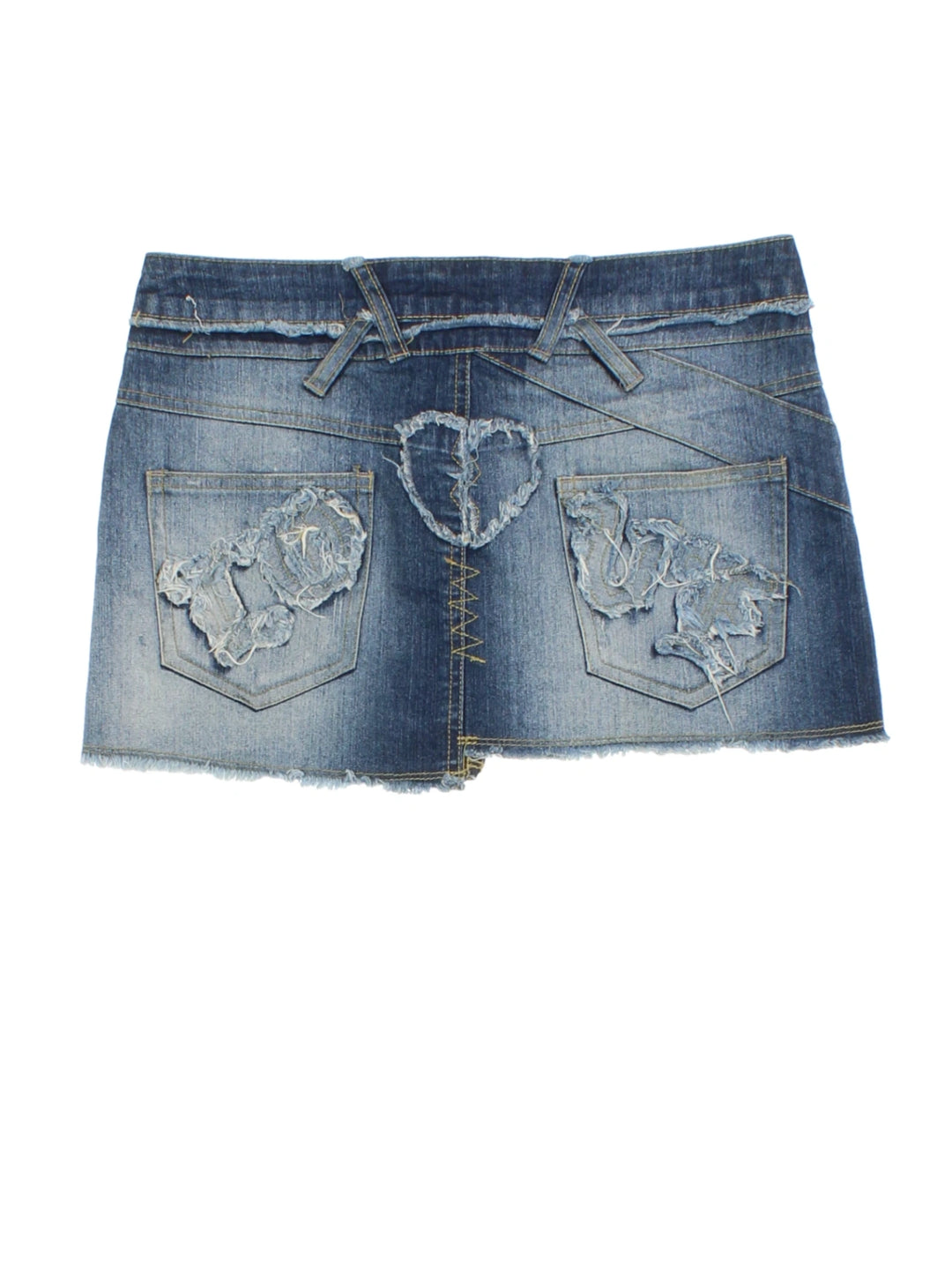 Y2K Denim Mini Skirt (Size XS)