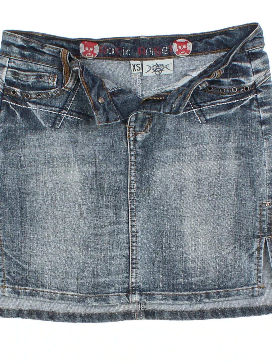 Y2K Denim Mini Skirt (Size S)