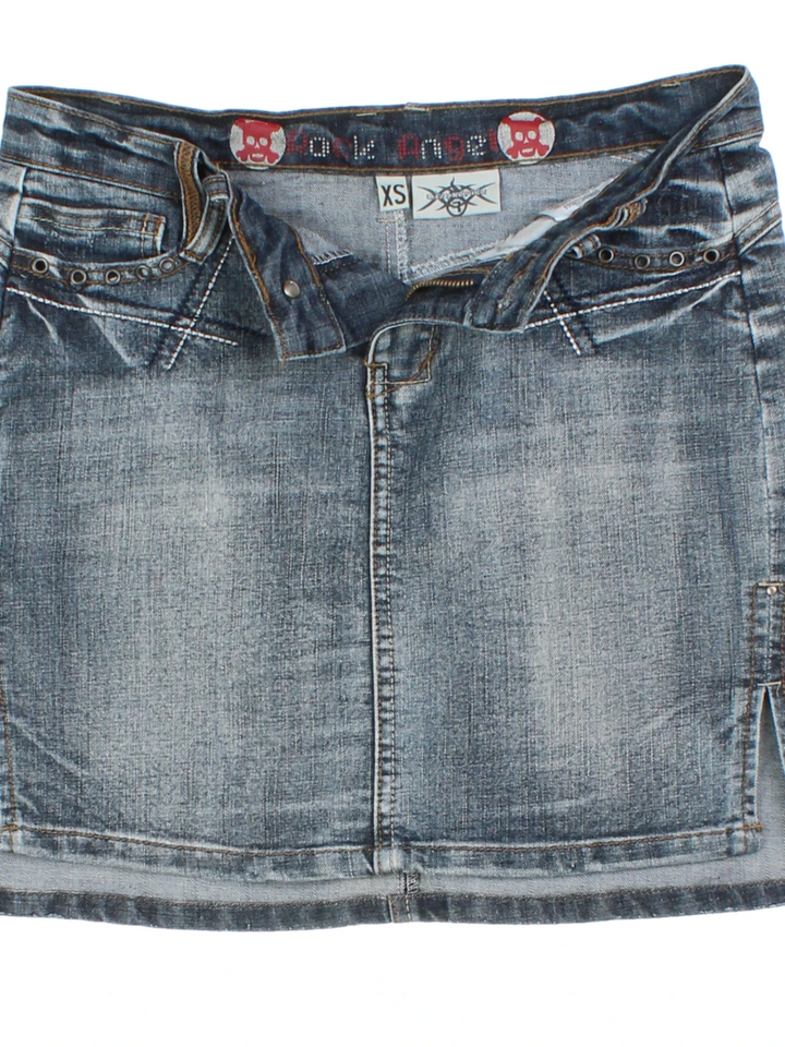 Y2K Denim Mini Skirt (Size S)