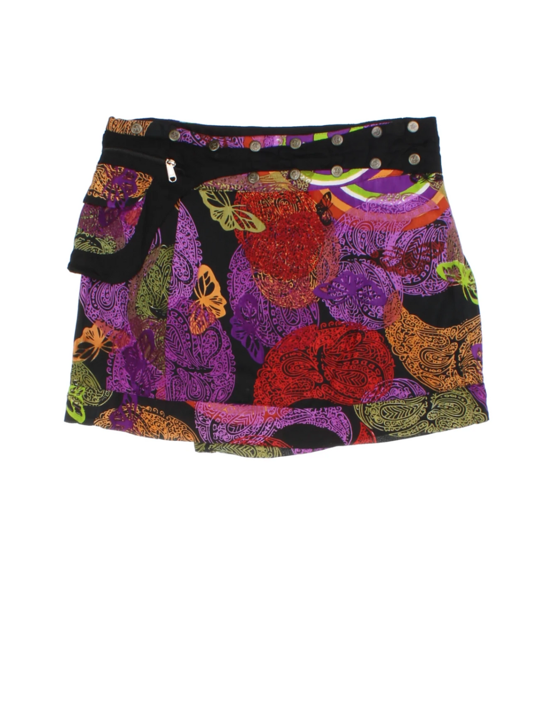 Y2K Festival Wrap Mini Skirt (Size XL)