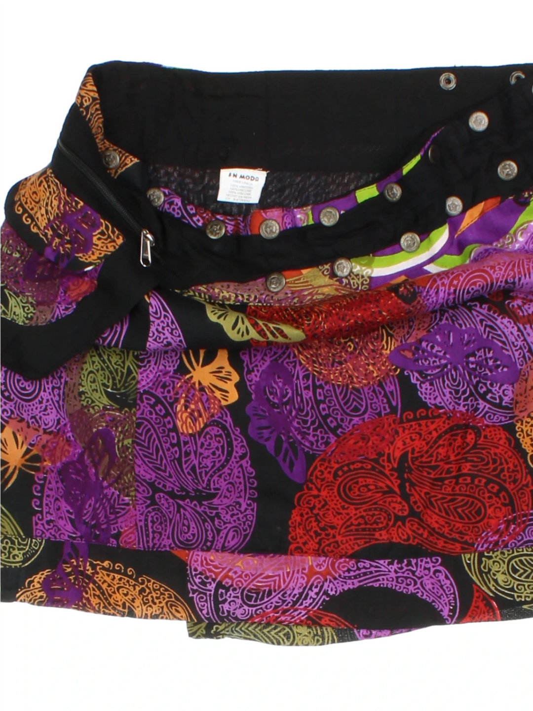 Y2K Festival Wrap Mini Skirt (Size XL)