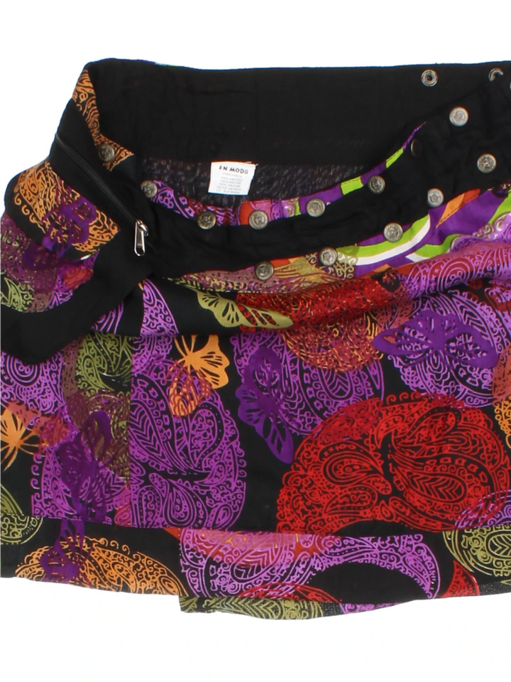 Y2K Festival Wrap Mini Skirt (Size XL)