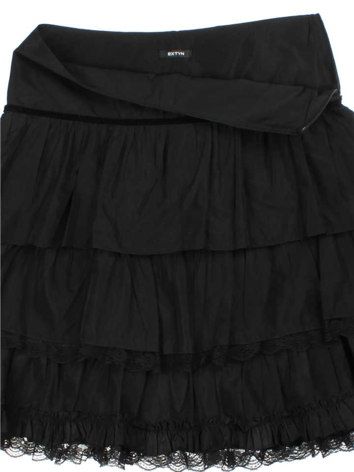 Y2K Layered Mini Skirt (Size L)