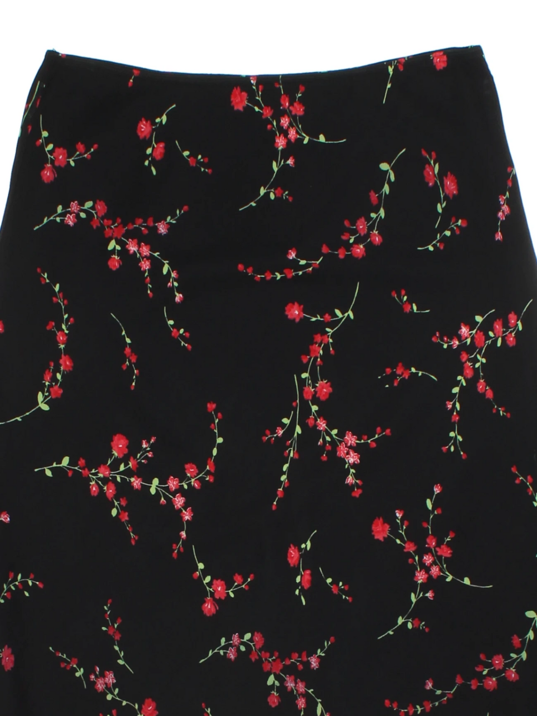 Y2K Floral Layered Midi Skirt (Size M)