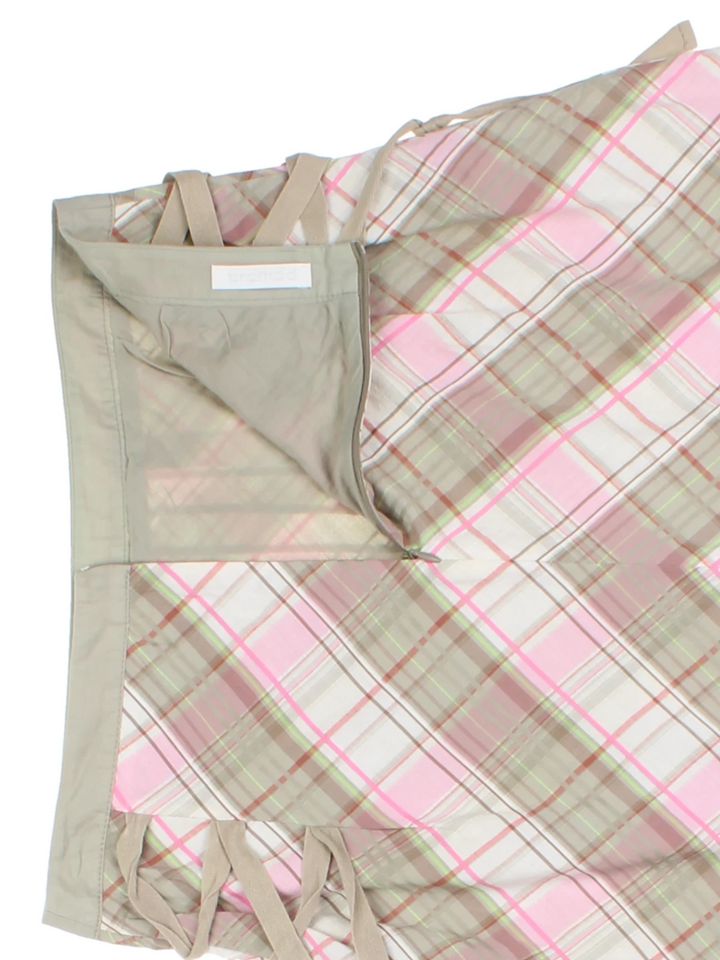 Y2K Plaid Mini Skirt (Size M)