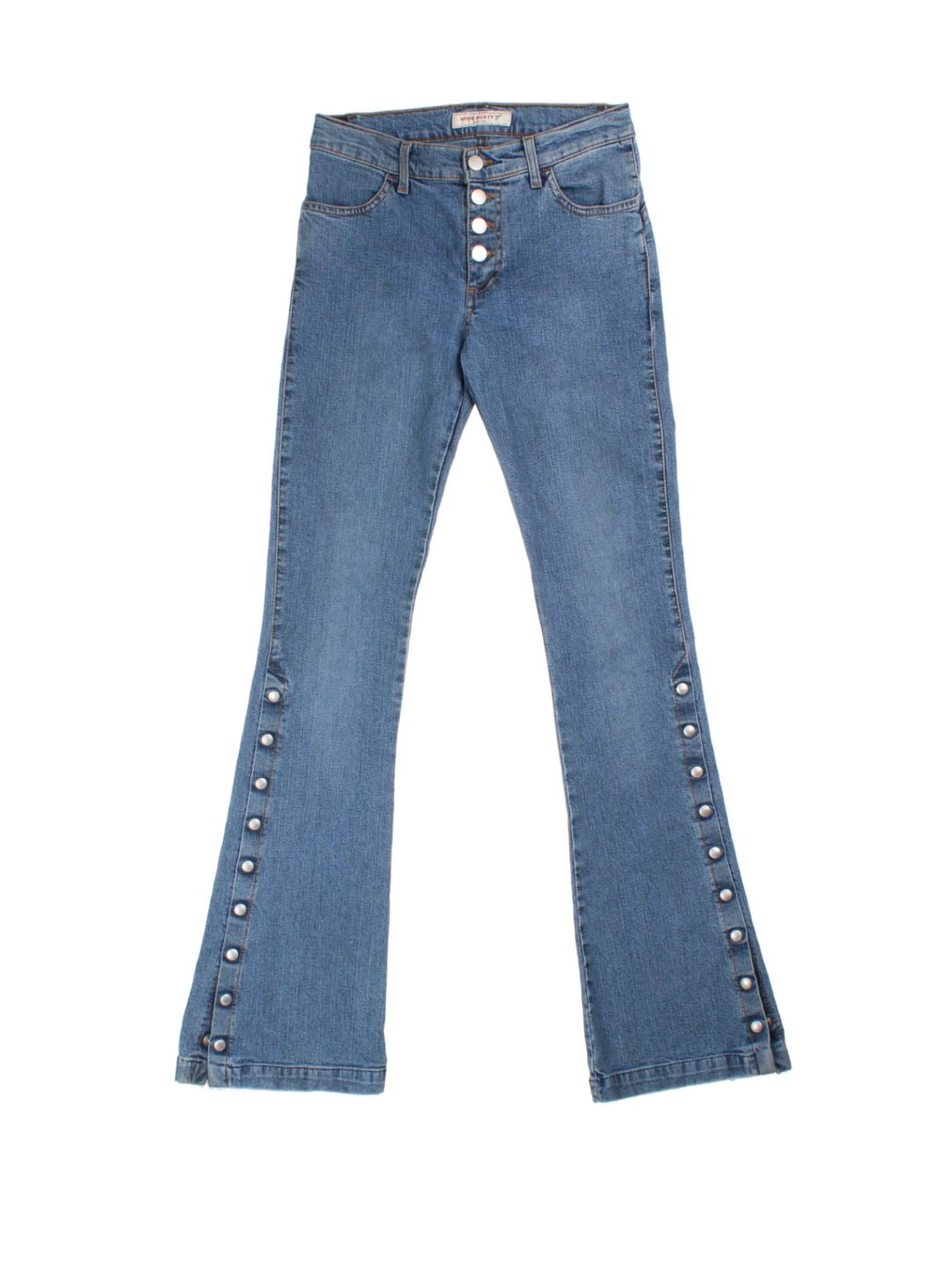 Y2K MIss Sixty Studded Flared Jeans (Size XS)