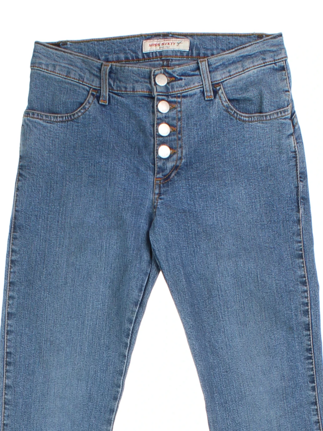 Y2K MIss Sixty Studded Flared Jeans (Size XS)