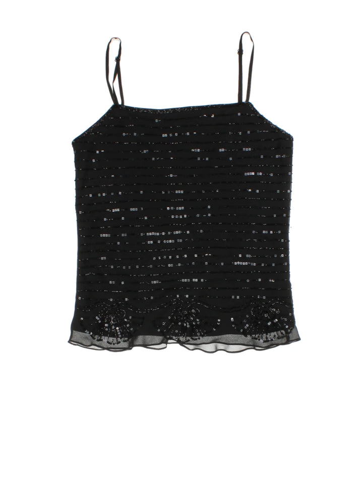 Y2K Sequin Cami Top (Size XS)