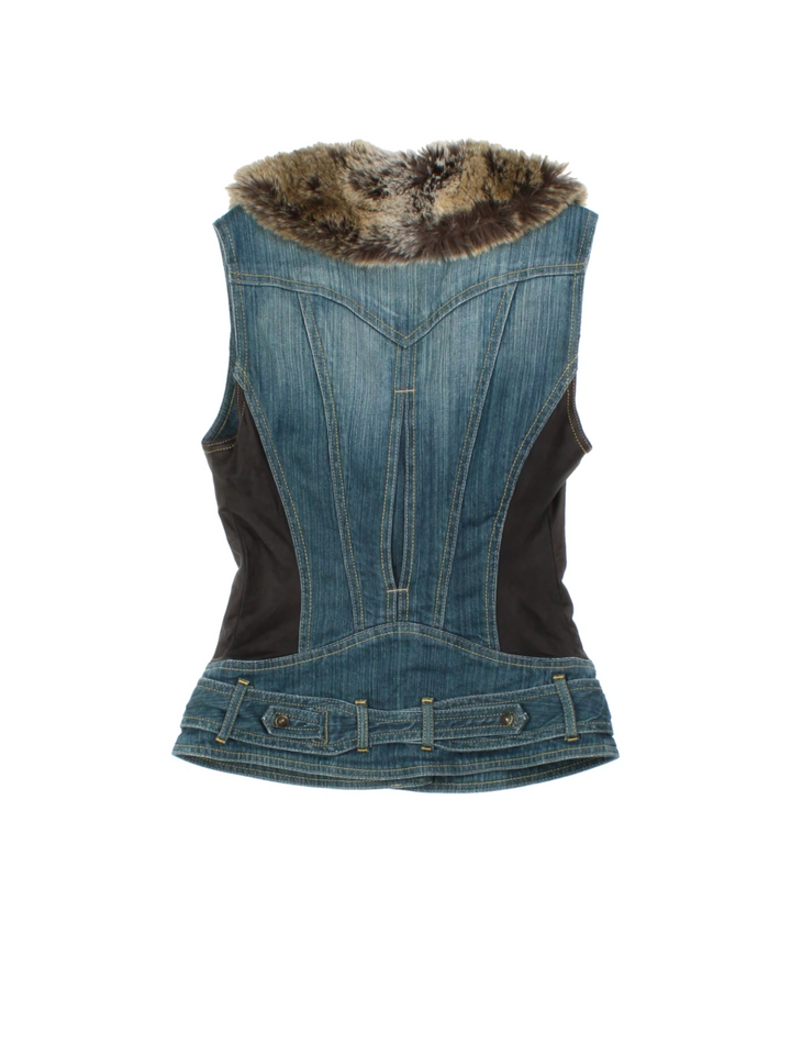 Y2K Karen Millen Denim Gilet (Size XXS)