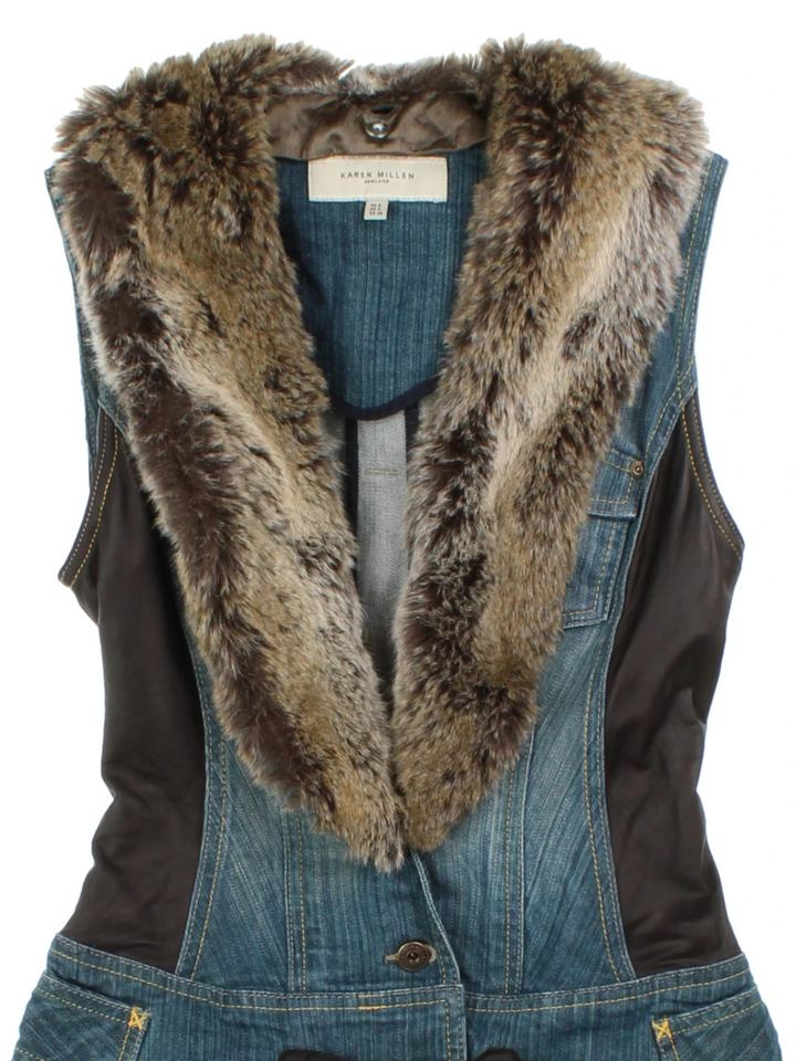 Y2K Karen Millen Denim Gilet (Size XXS)