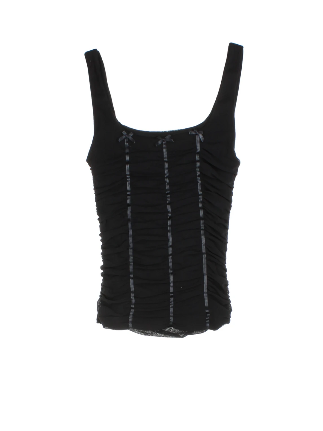 Y2K Sleeveless Ruched Top (Size XXS)