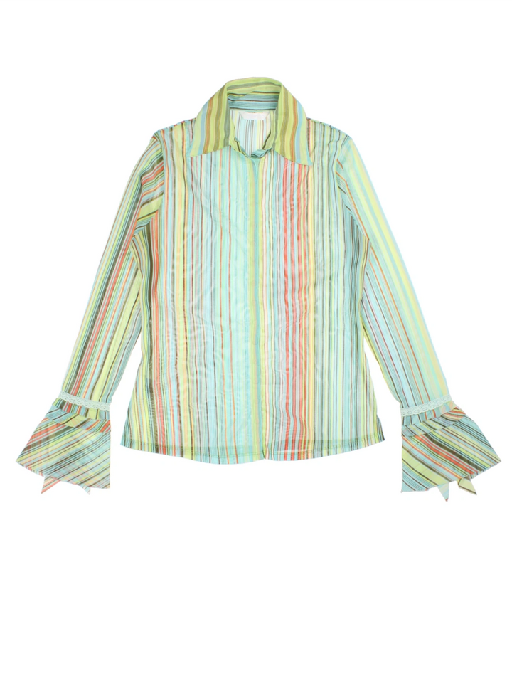 Y2K Striped Shirt (Size S)