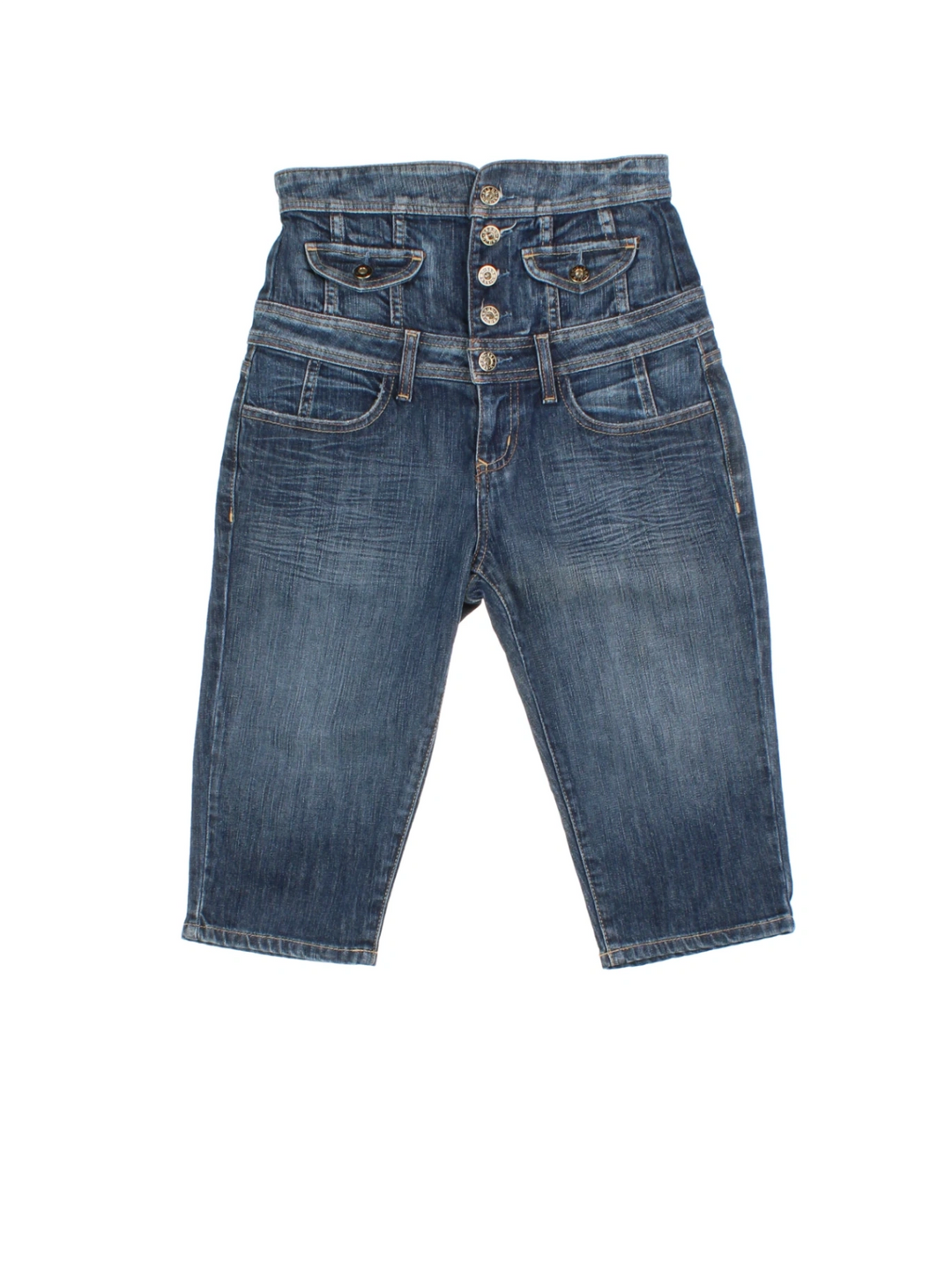 Y2K Guess Corset Denim Capris (Size S)