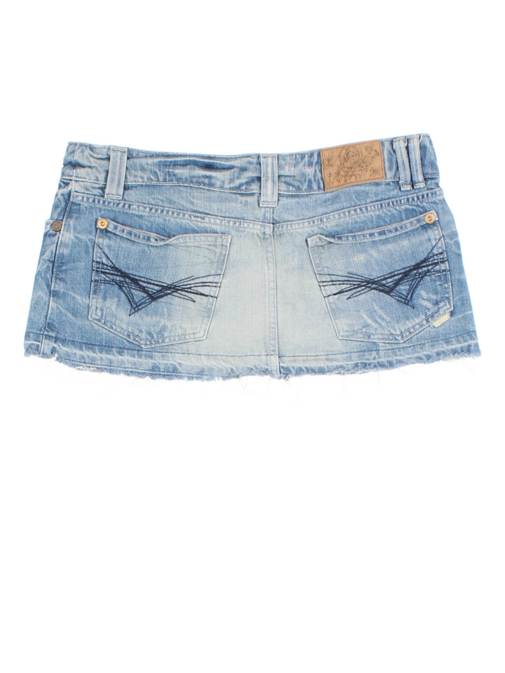 Y2K Denim Skirt (Size XXL)