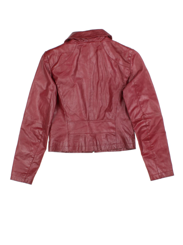 Y2K Leather Jacket (Size XXS)