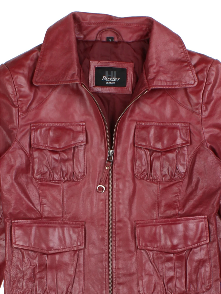 Y2K Leather Jacket (Size XXS)
