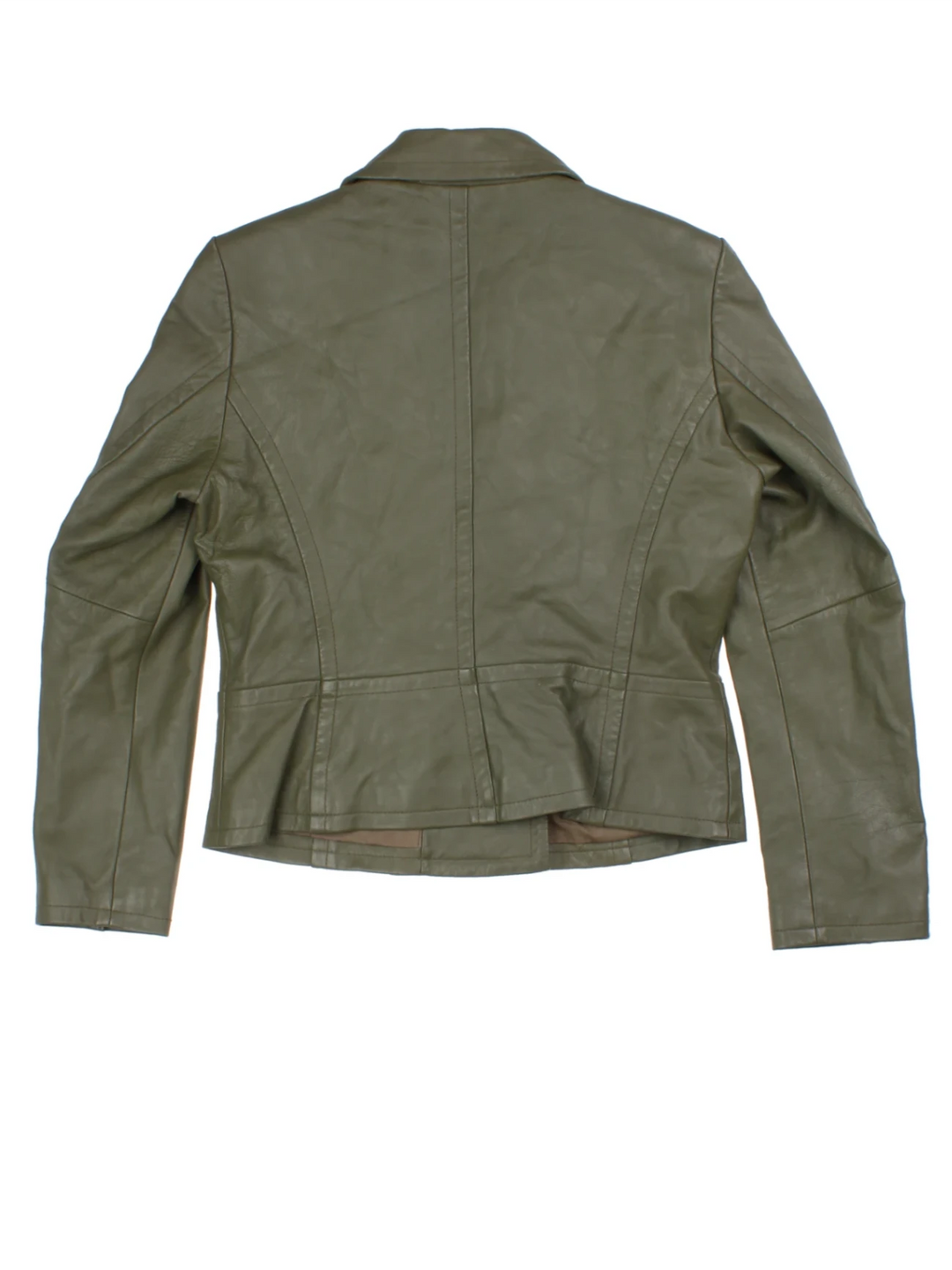 Y2K Double-Breasted Leather Jacket (Size S)
