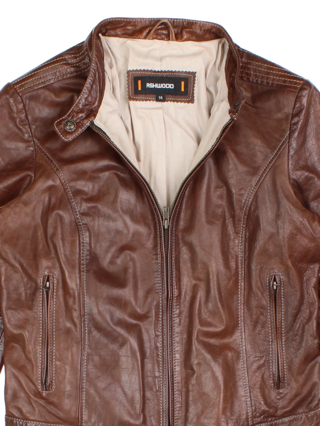 Y2K Leather Jacket (Size XS)