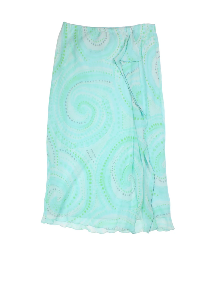 Y2K Wrap Midi Skirt (Size XS)