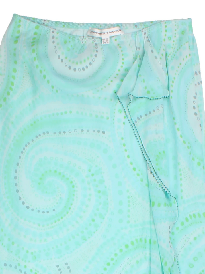 Y2K Wrap Midi Skirt (Size XS)