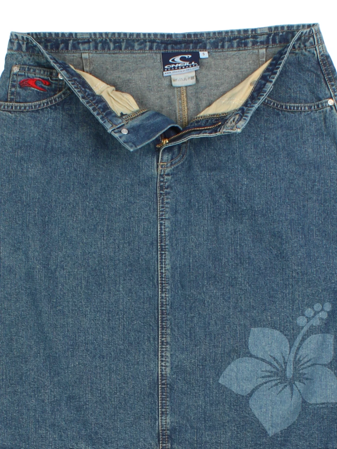 Y2K O'neill Denim Mini Skirt (Size L)