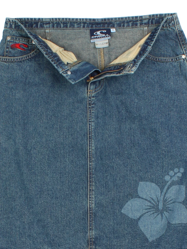 Y2K O'neill Denim Mini Skirt (Size L)