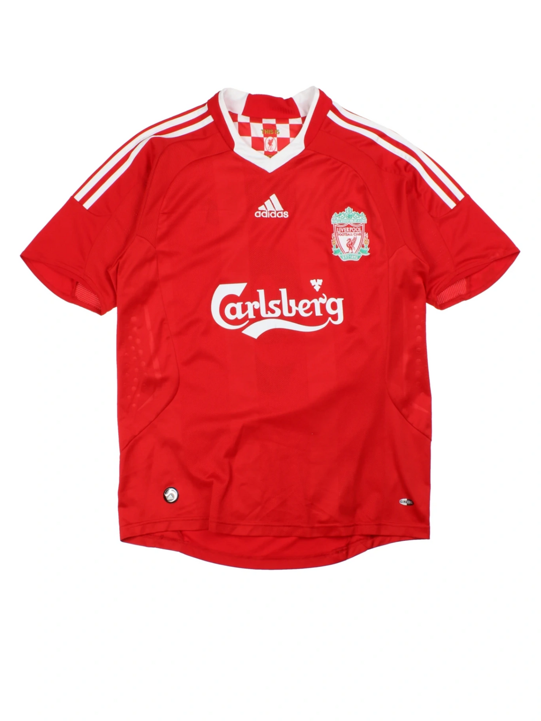08-10 Adidas Liverpool Home Football Shirt (Size M)
