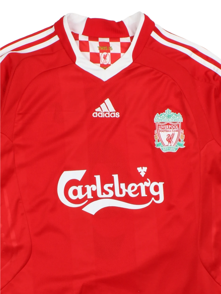 08-10 Adidas Liverpool Home Football Shirt (Size M)