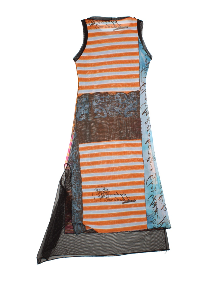 Desigual Mesh Graphic Midi Dress (Size XXS)