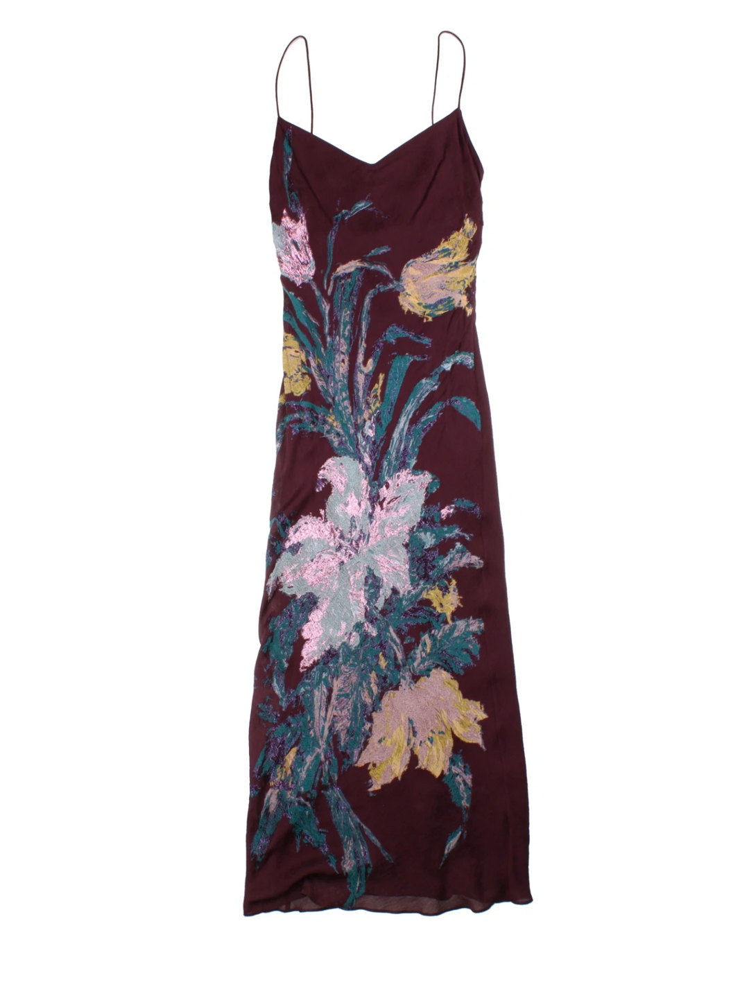 Y2K Floral Maxi Dress (Size XXS)